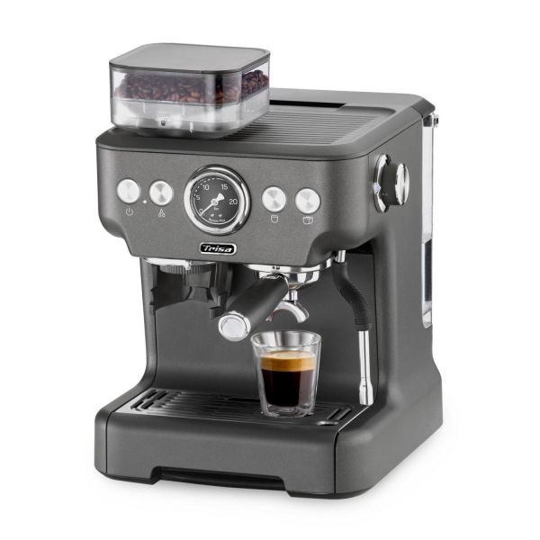 Trisa Barista Plus Siebträger Kaffeemaschine Anthrazit